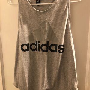 Women’s Gray Adidas Racerback Workout Tank size XS